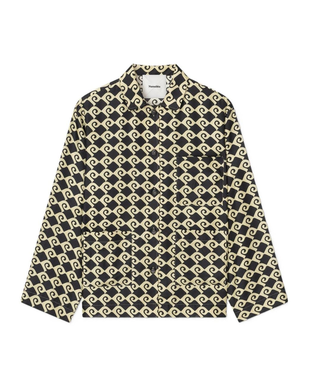 Nanushka Green Geometric Shirt
