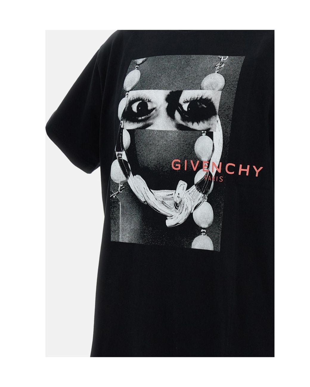 Givenchy Black Graphic Printed Crewneck T-Shirt for men
