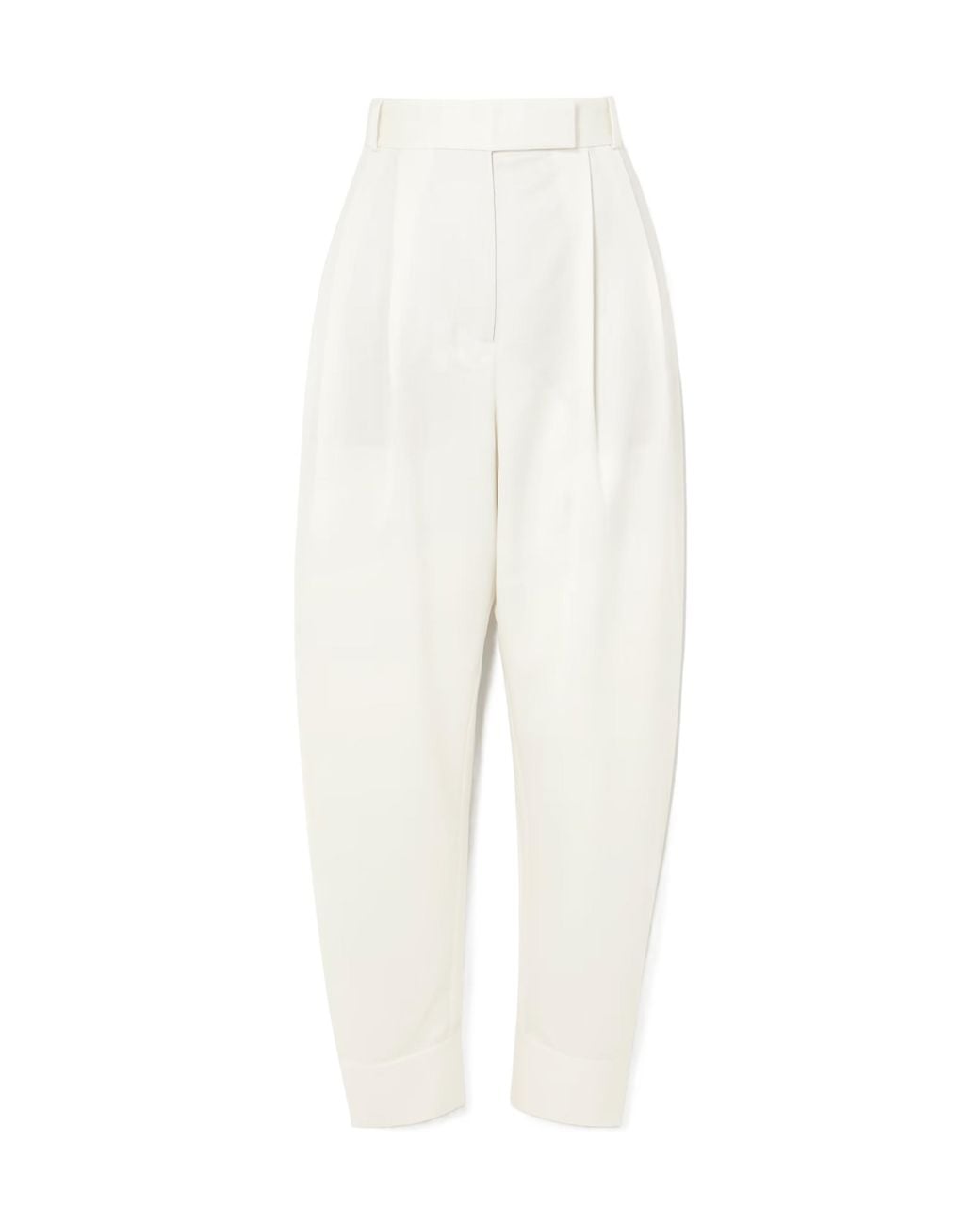 Rohe White Wool Blend Wide-Leg Casual Pants
