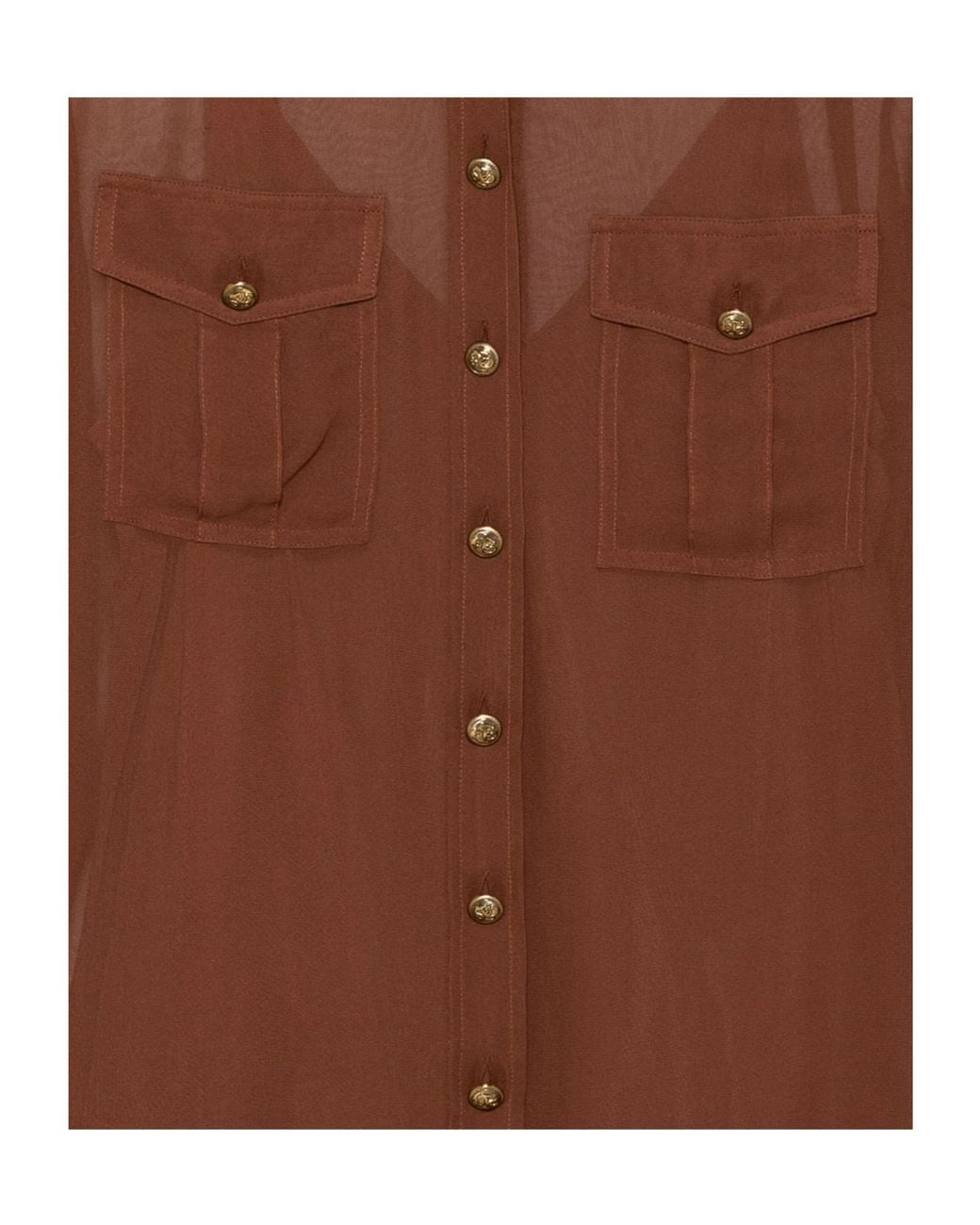 Zimmermann Brown Memento Pocket Shirt