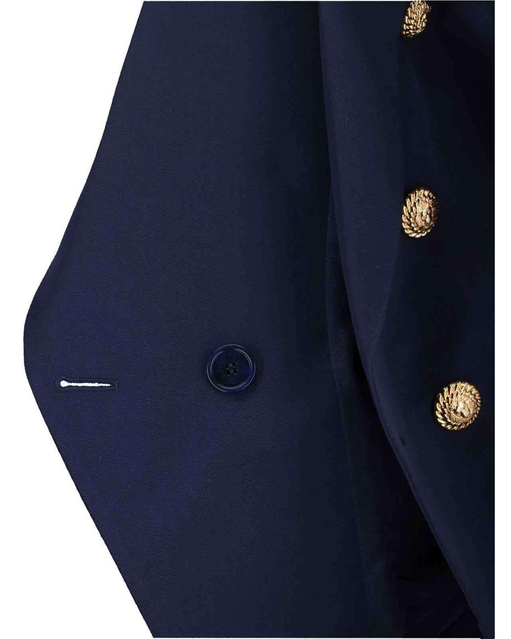 Balmain Blue Jackets Virgin Wool