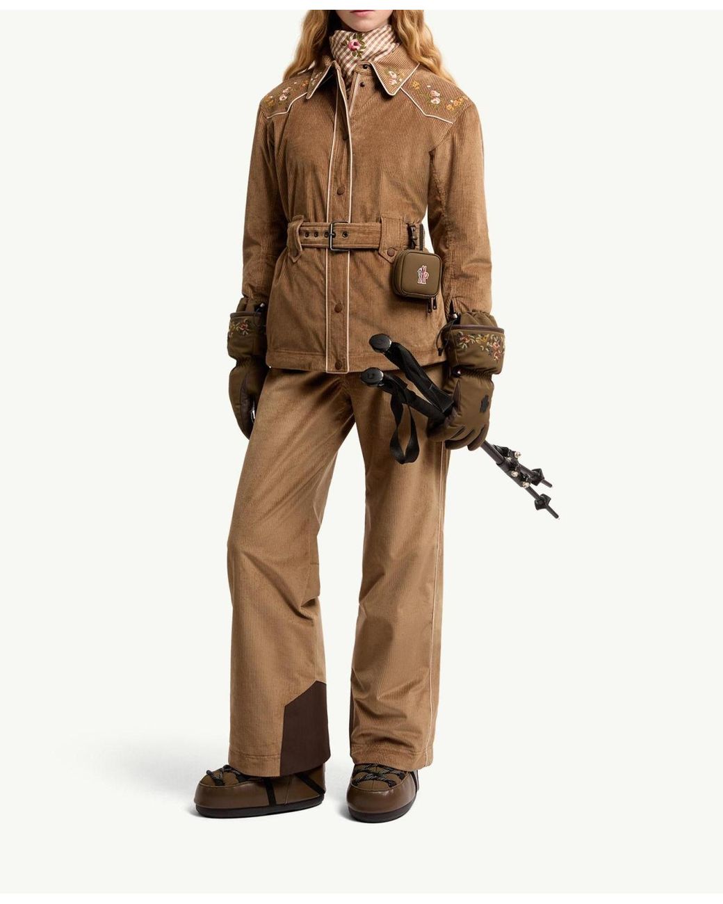 Moncler Natural Grenoble Olonne Belted Shirt Jacket