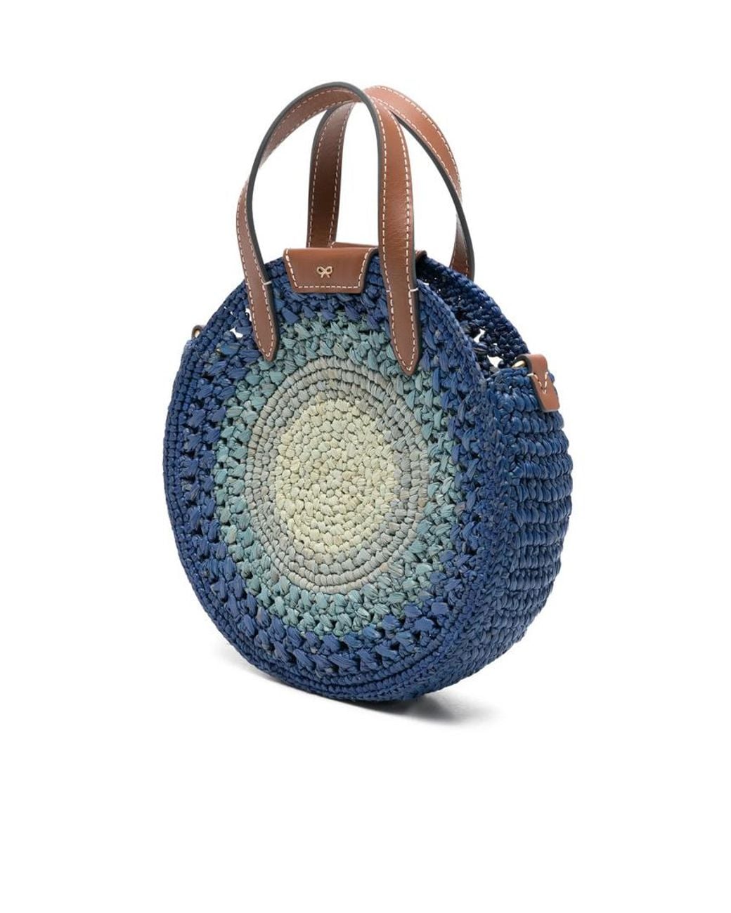 Anya Hindmarch Blue Woven Shoulder Bag