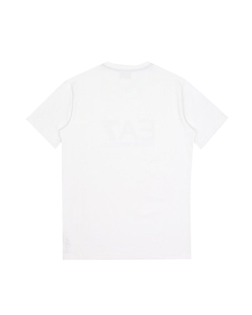 EA7 White Logo T-Shirt With Round Neck for men
