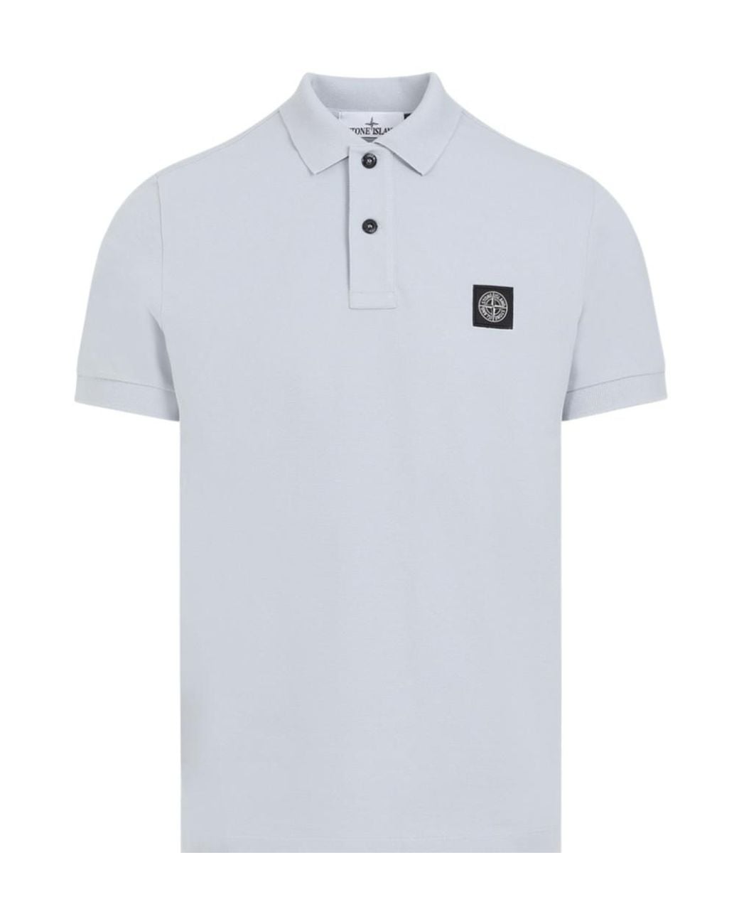 Stone Island White Cotton Polo for men