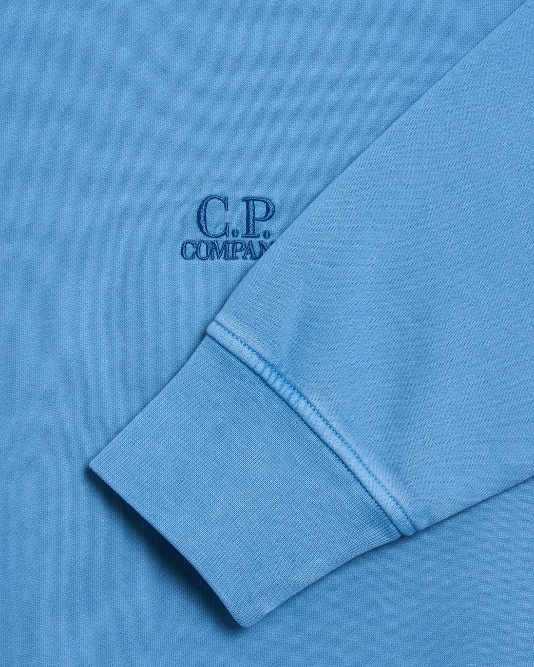 C P Company Blue Embroidered Crew-Neck Sweatshirt for men