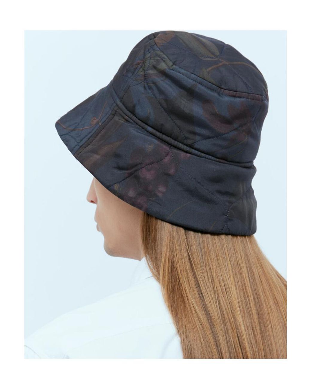 Dries Van Noten White Floral Printed Hat for men