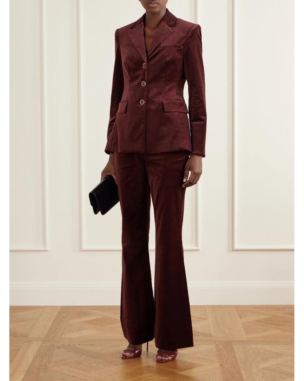Veronica Beard Red Vintage Flare Pants