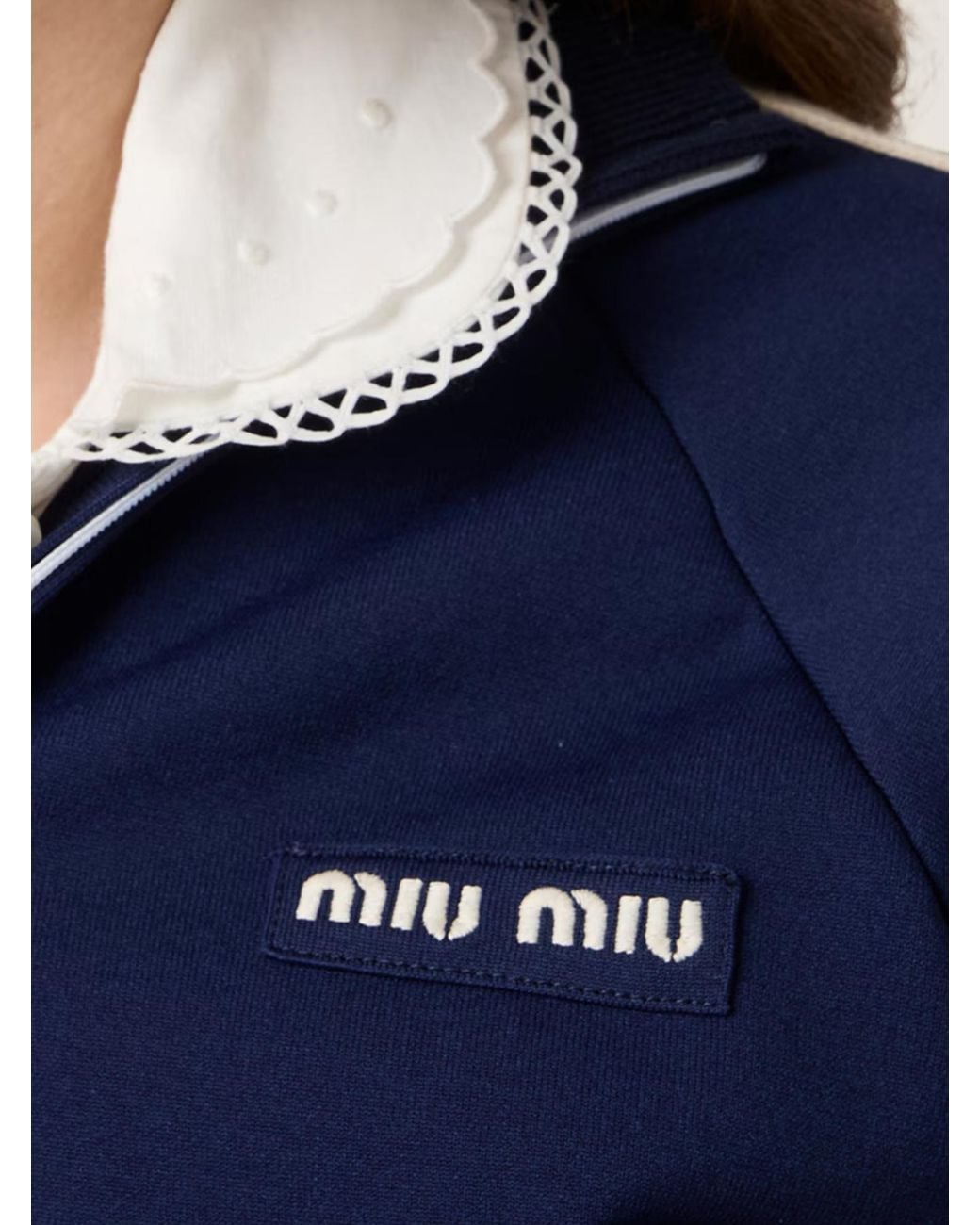 Miu Miu Blue Technical Fabric Jacket