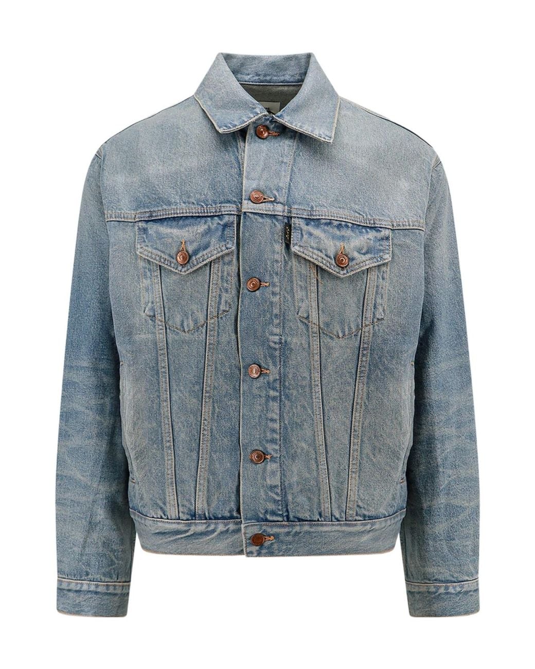 Haikure Blue Richie Button-Fastening Denim Jacket for men