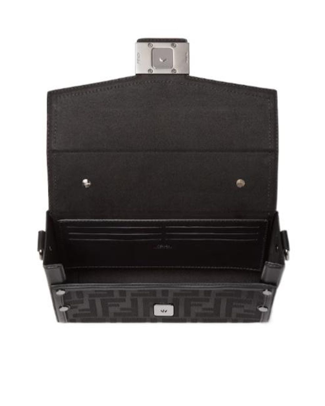Fendi Black Soft Trunk Shoulder Bag for men