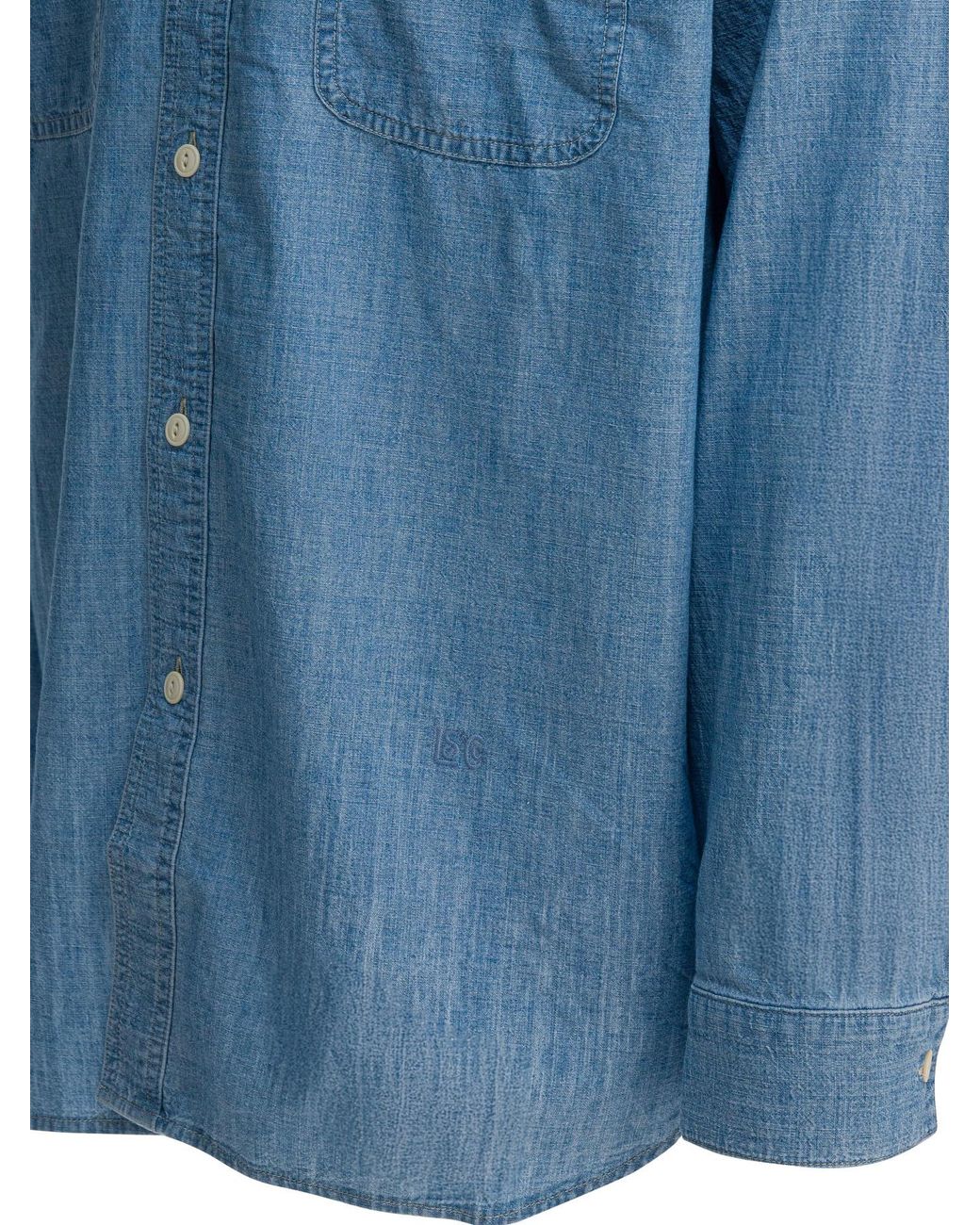 Levi's Blue French Collar Denim Shirt for men