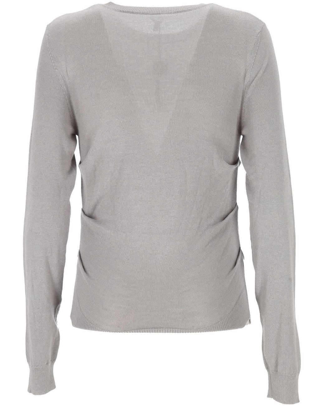 Loewe Gray Draped Sweater