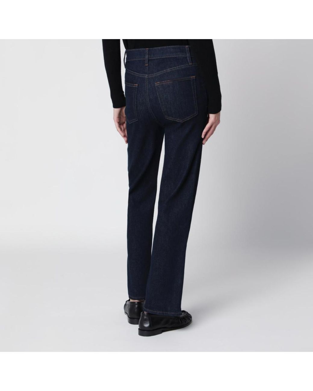 FRAME Blue Le Sleek Straight Jeans