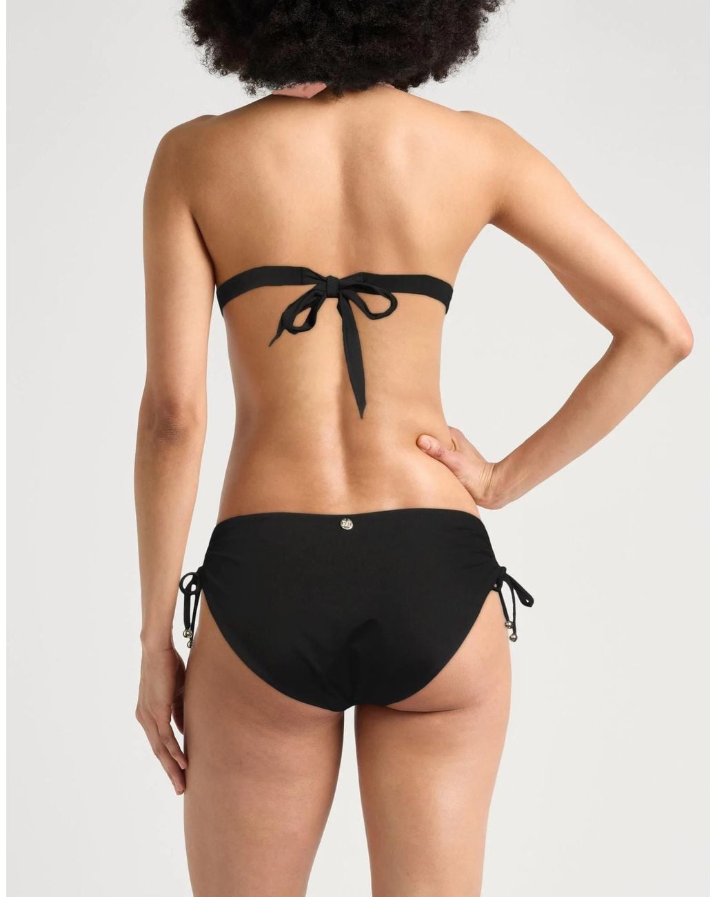 Max Mara White Striped Bikini Top