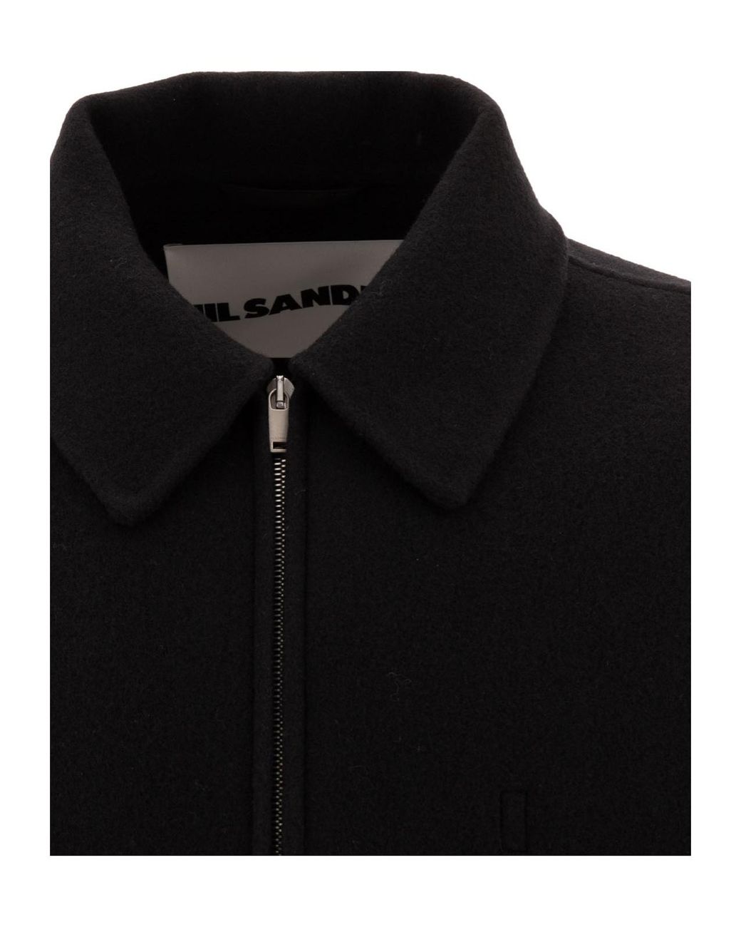 Jil Sander Black Relaxed Fit Zip-Up Jacket for men
