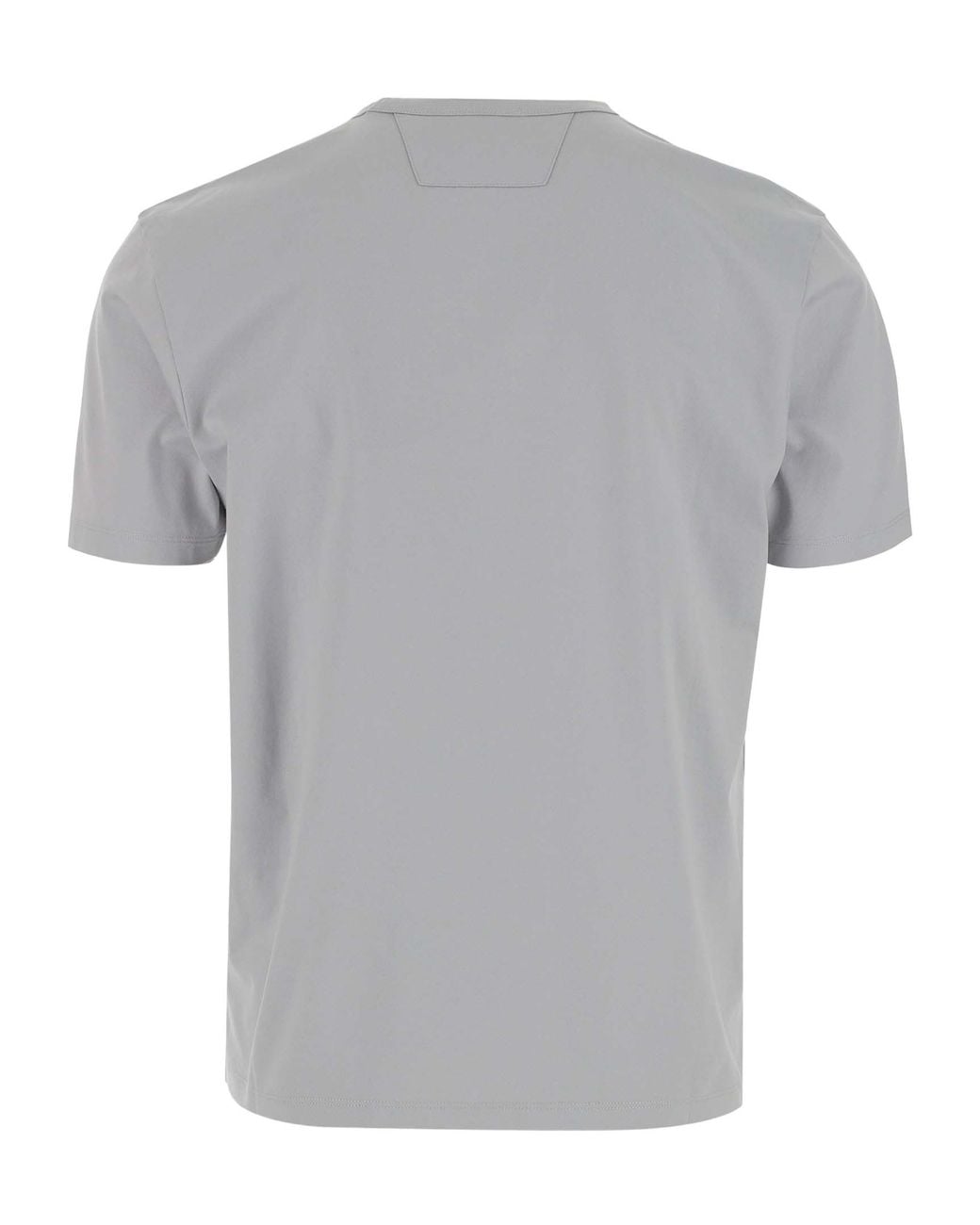 C P Company Gray Logo-Print Cotton T-Shirt for men