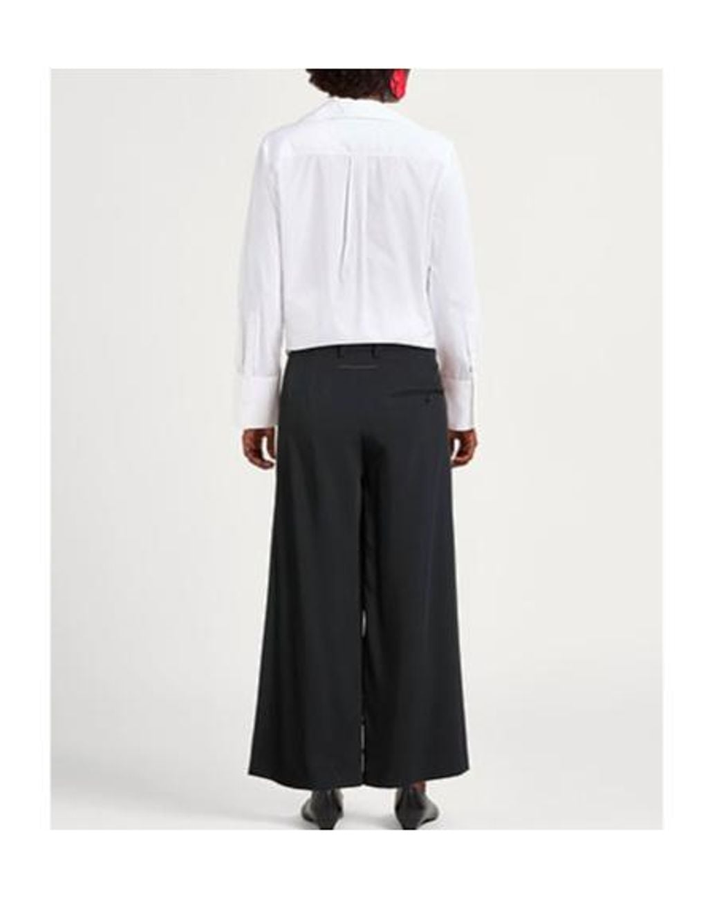 MM6 by Maison Margiela Black Loose Straight-Leg Trousers