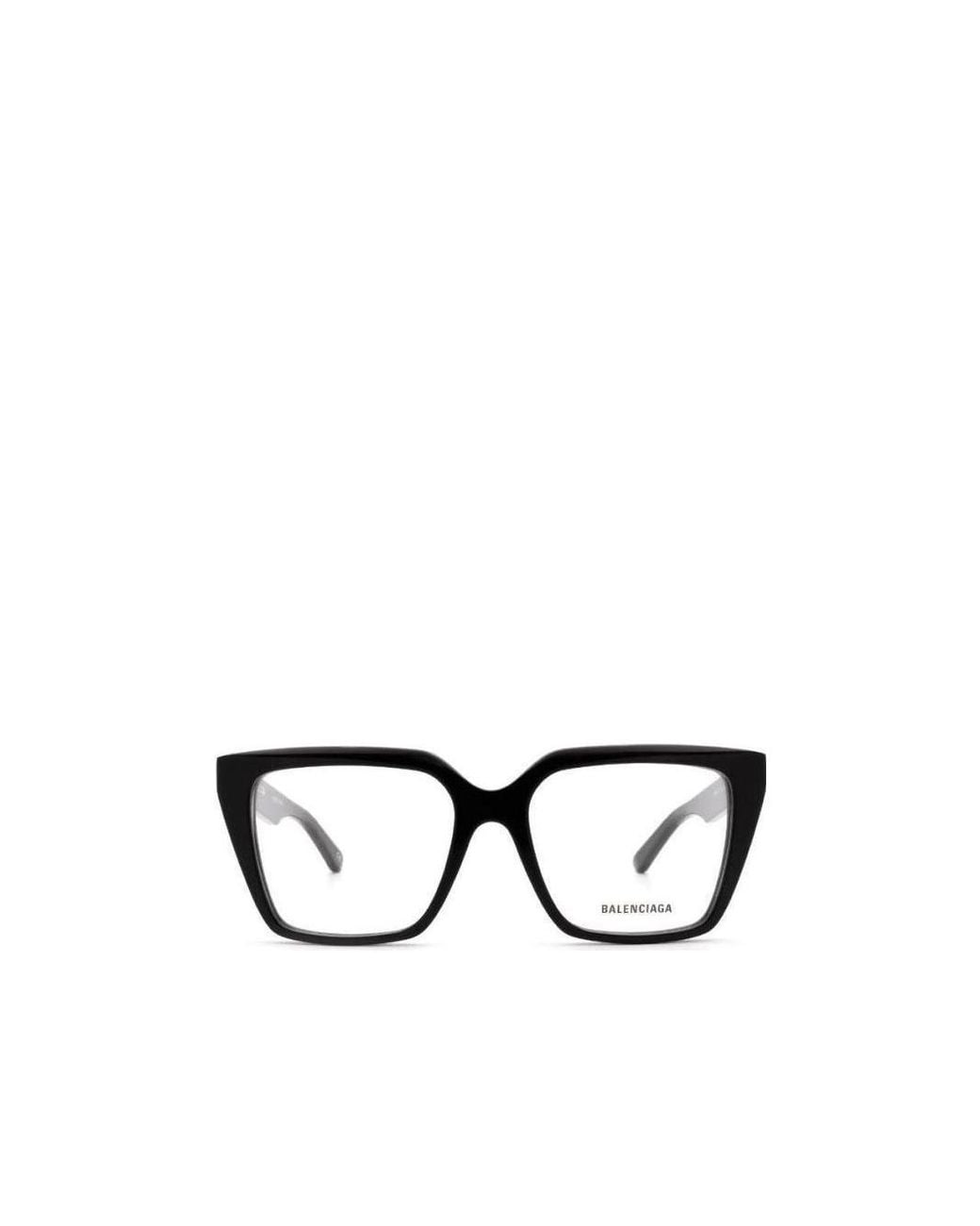 Balenciaga White Eyewear Square Frame Glasses