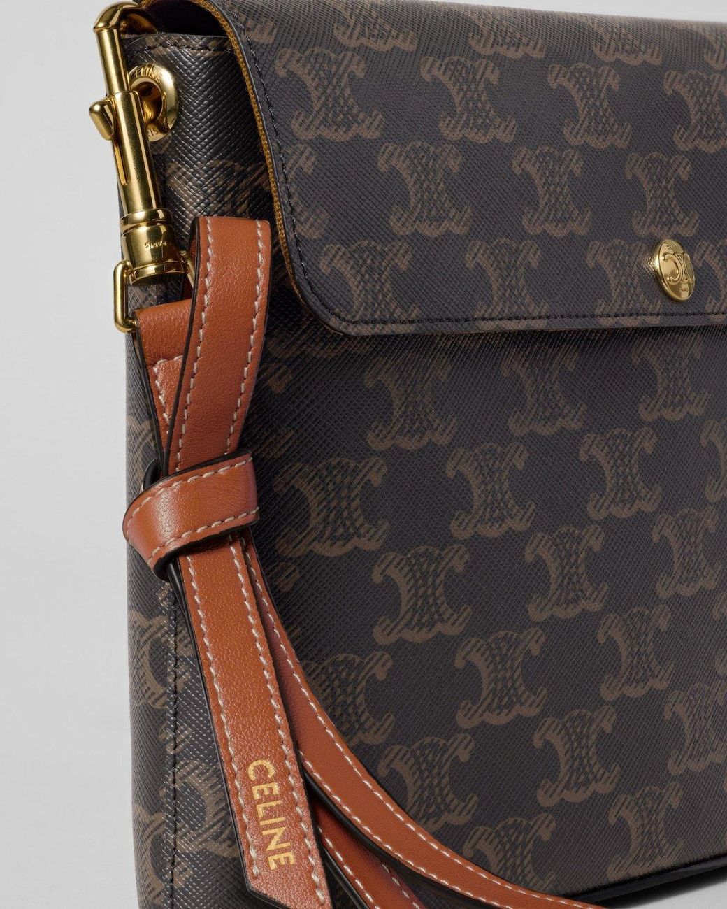 Céline Black Medium Flap Clutch