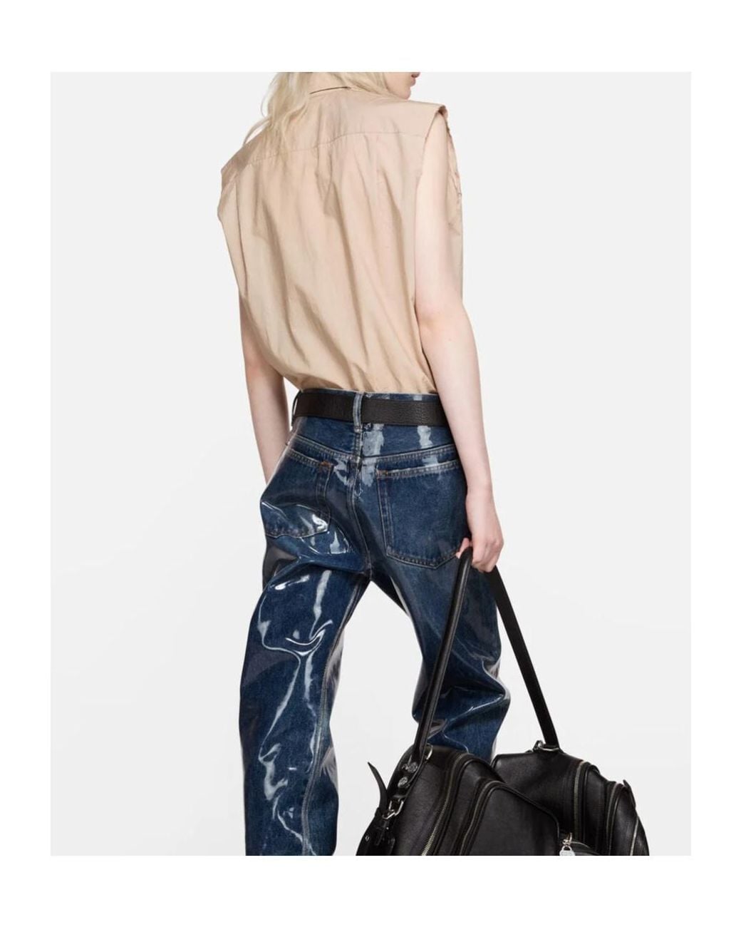Acne Natural Chest-Pocket Sleeveless Shirt