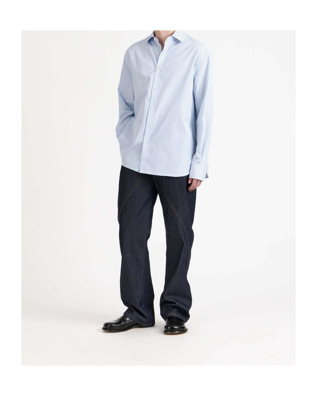J.W. Anderson White Striped Shirt for men