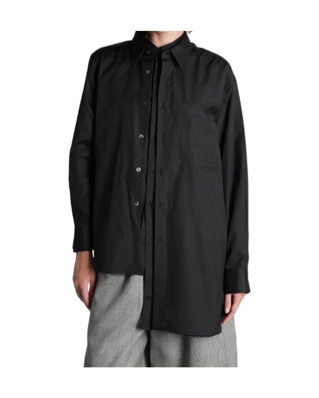 Comme des Garçons Black Comme Des Garçons Asymmetric Hem Button-Up Shirt