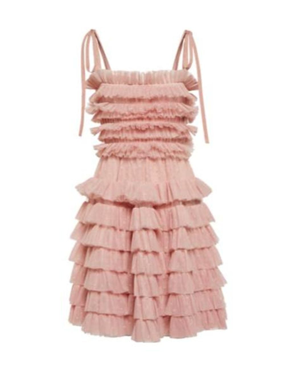 RED Valentino Pink Point D'Esprit Tulle Minidress