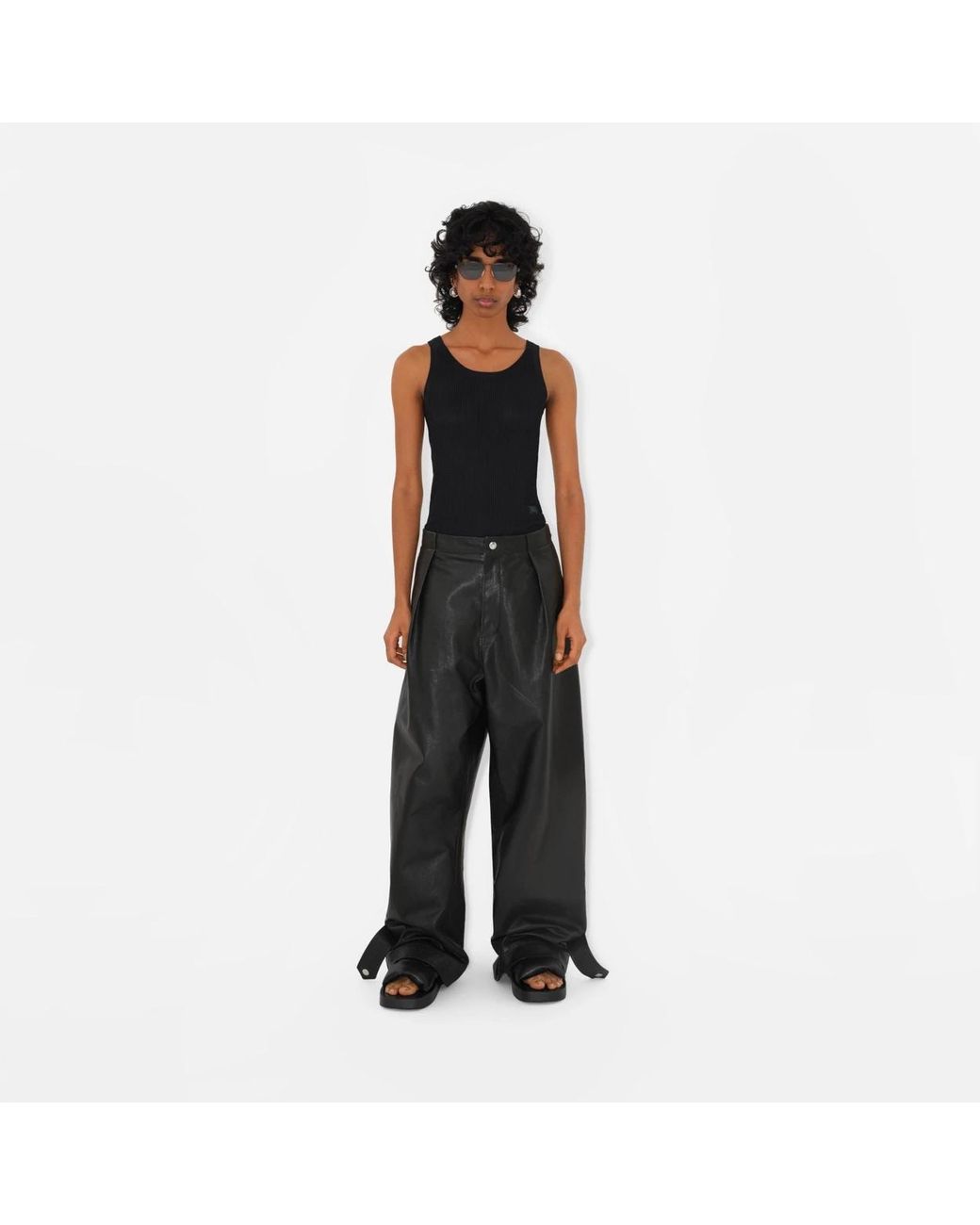 Burberry Black Ekd Embossed Slab Slip-On Slides