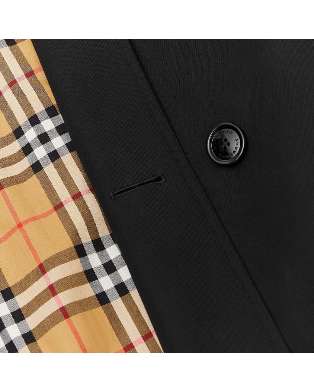 Burberry Black Chelsea Heritage Mid-Length Trench Coat for men