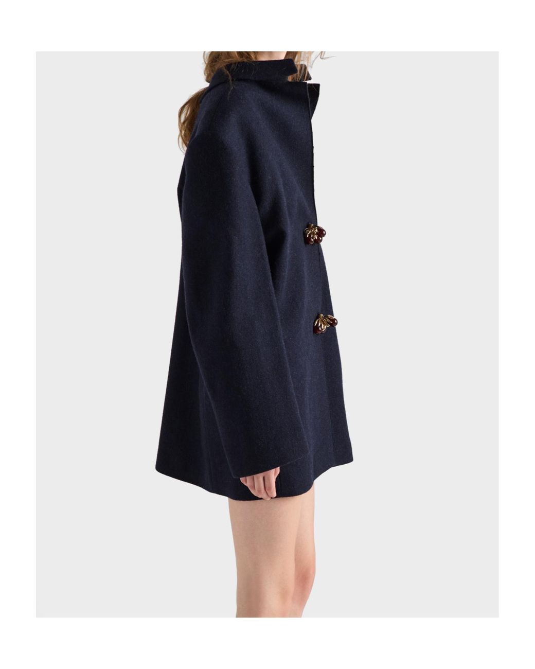 Prada Blue Button-Up Coat
