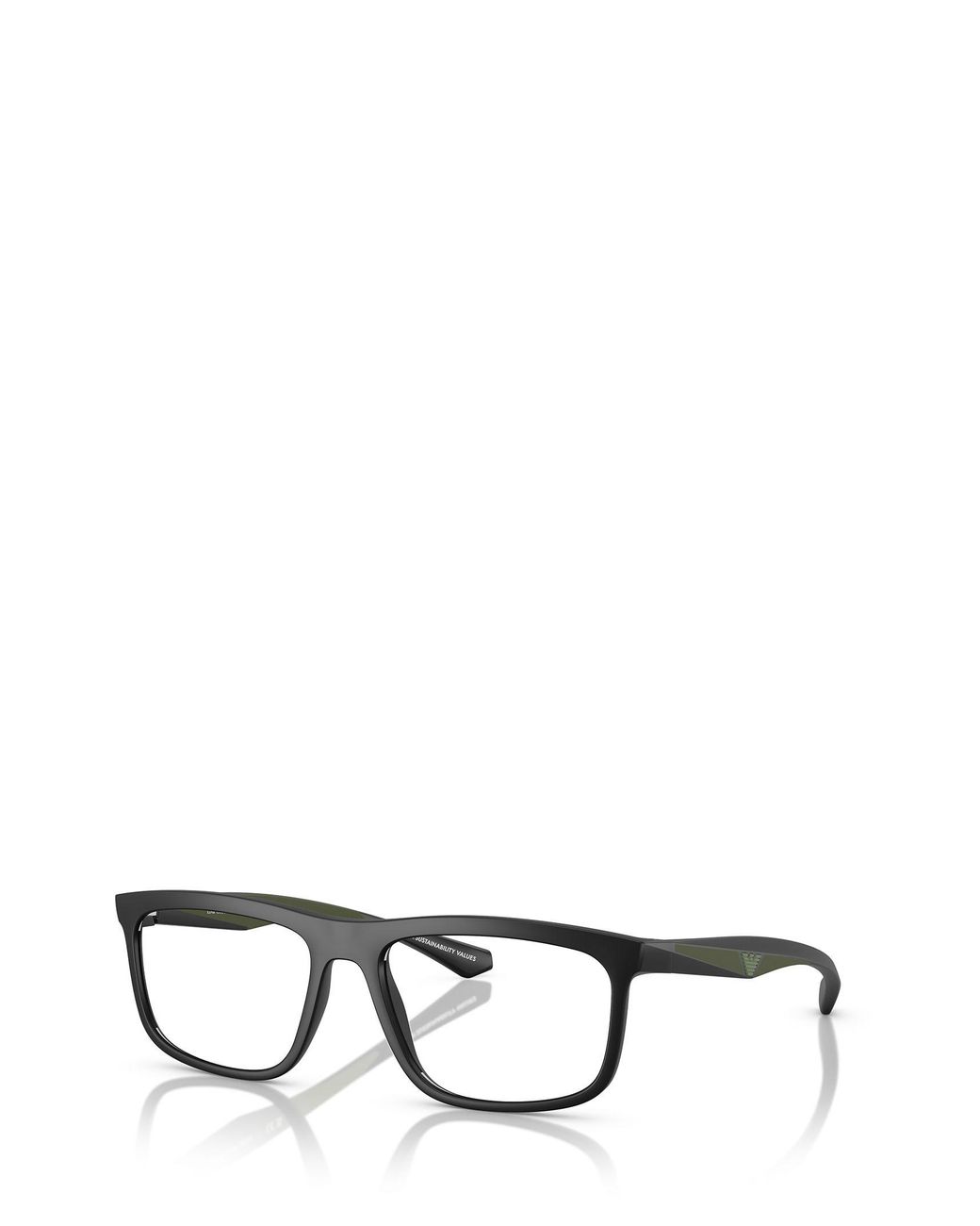 Emporio Armani White Square Frame Glasses for men