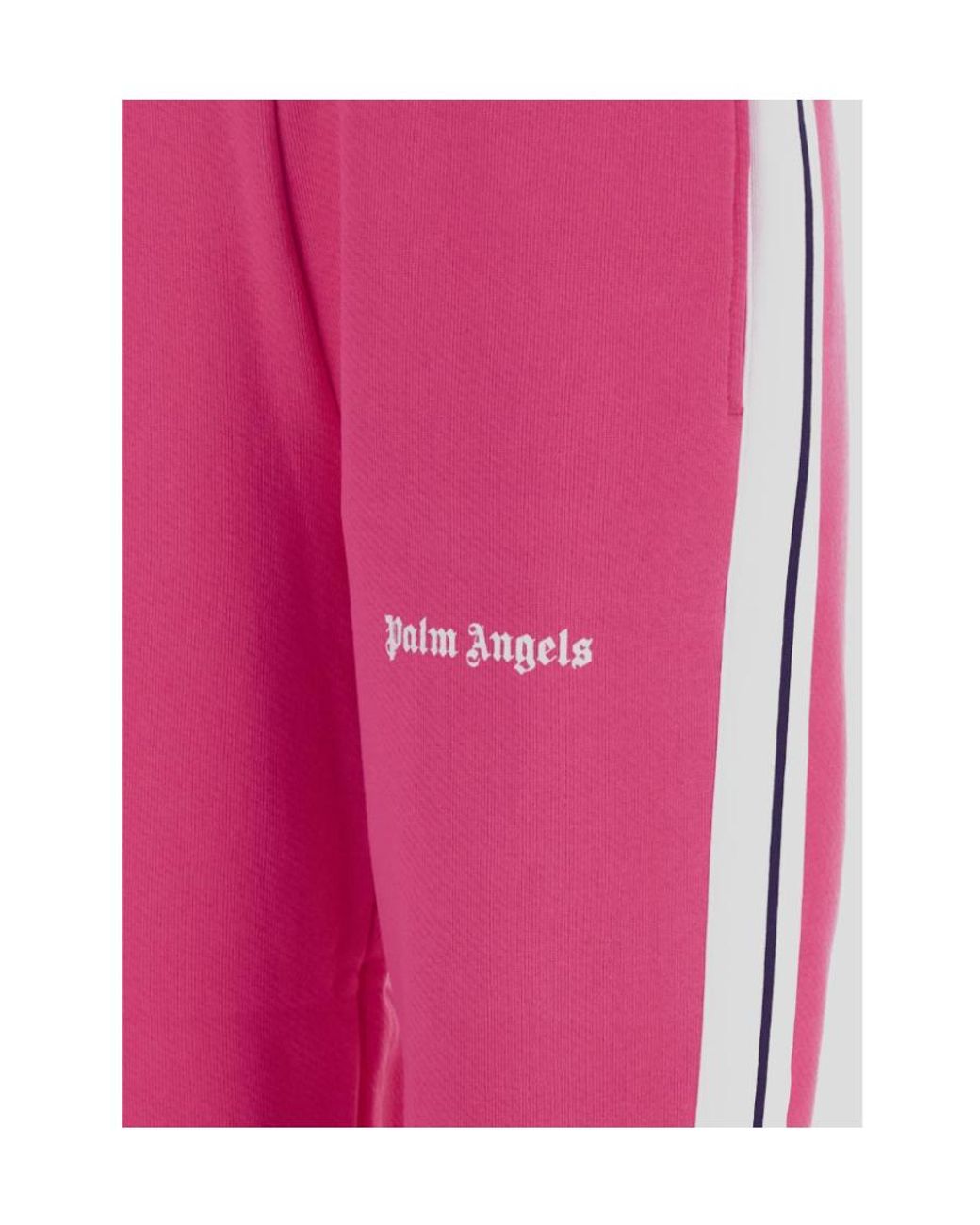 Palm Angels Pink Logo-Printed High Waist Pants