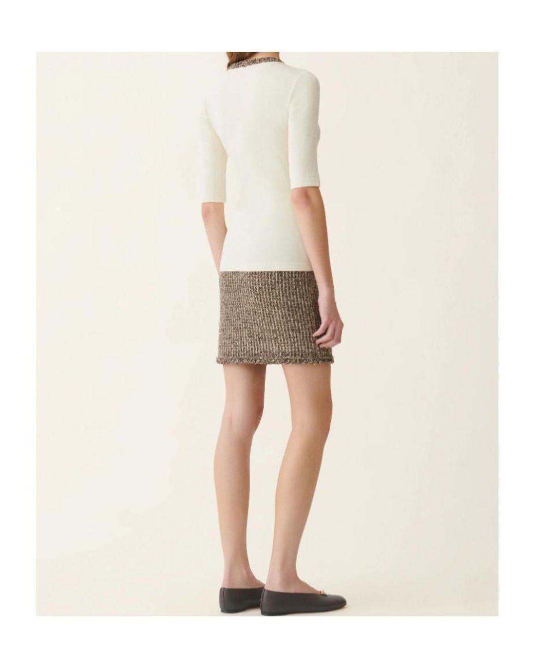 Fabiana Filippi Natural Neckline Embellished Top