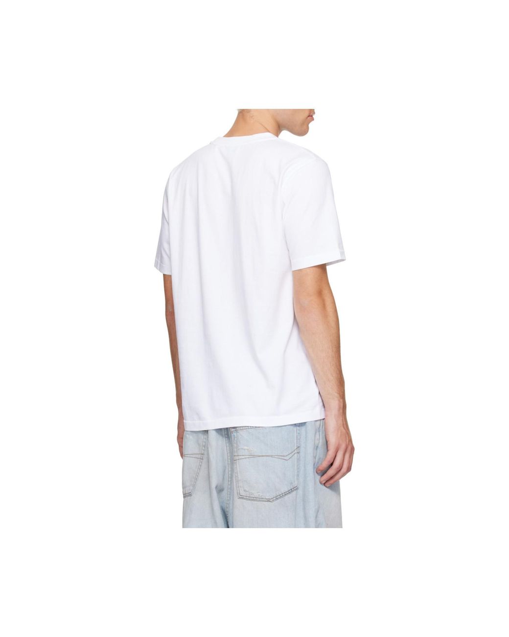 Off-White c/o Virgil Abloh White Logo Printed Crewneck T-Shirt for men
