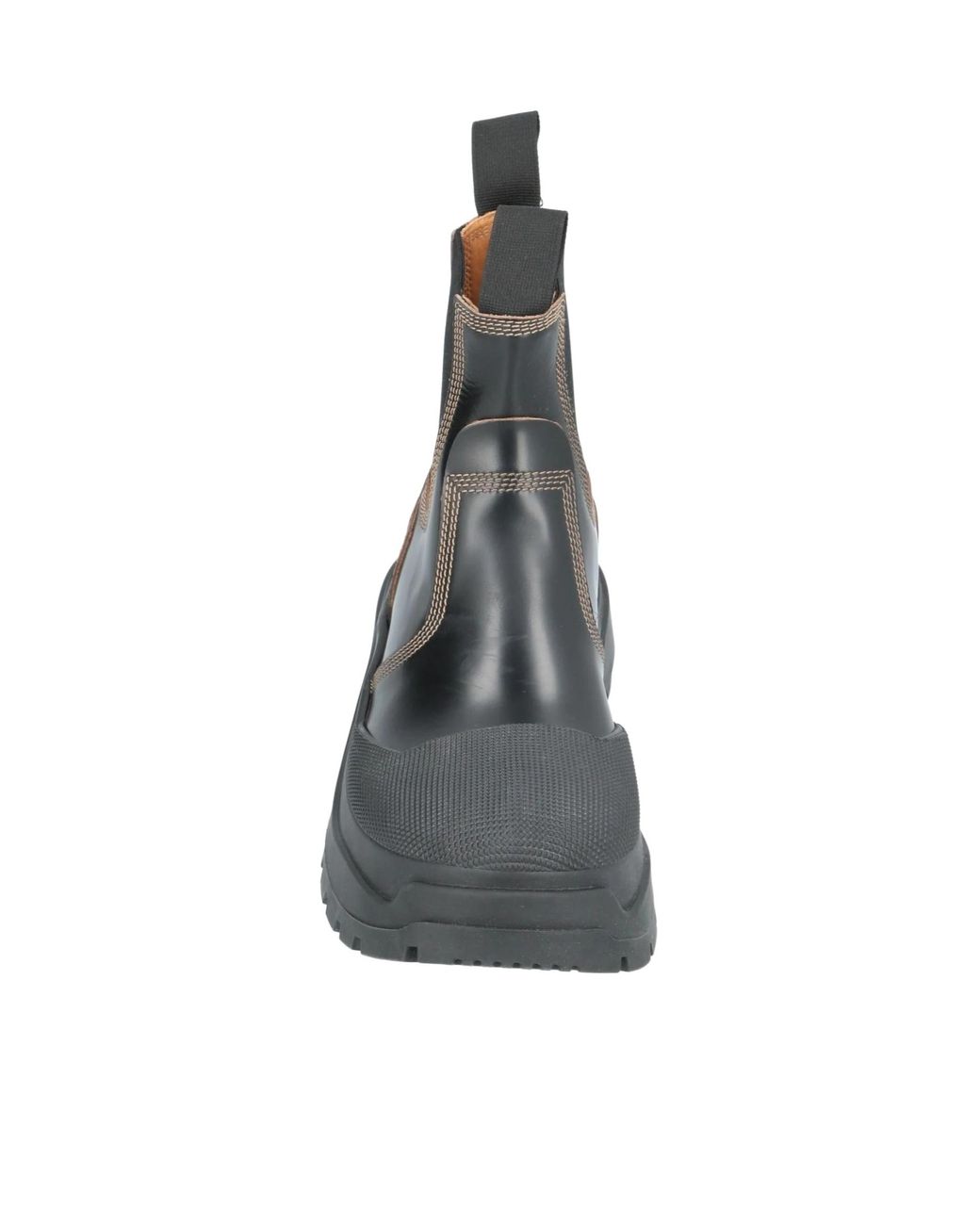 Maison Margiela Gray Two-Tone Platform Leather Boots