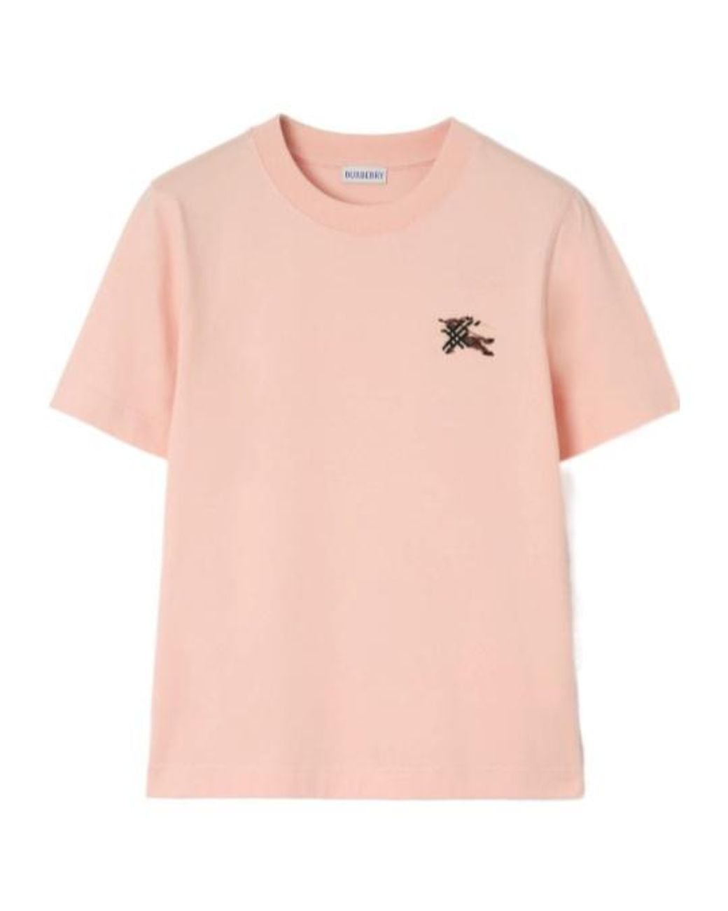 Burberry Pink Logo Embroidered T-Shirt