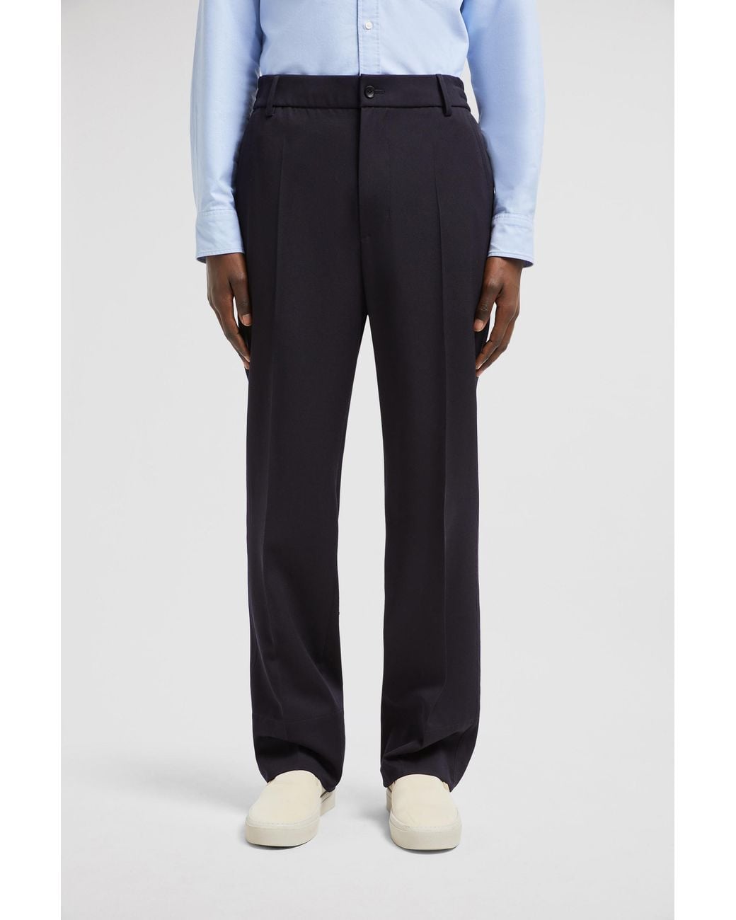 Moncler Black Logo Patch Tailored Trousers for men