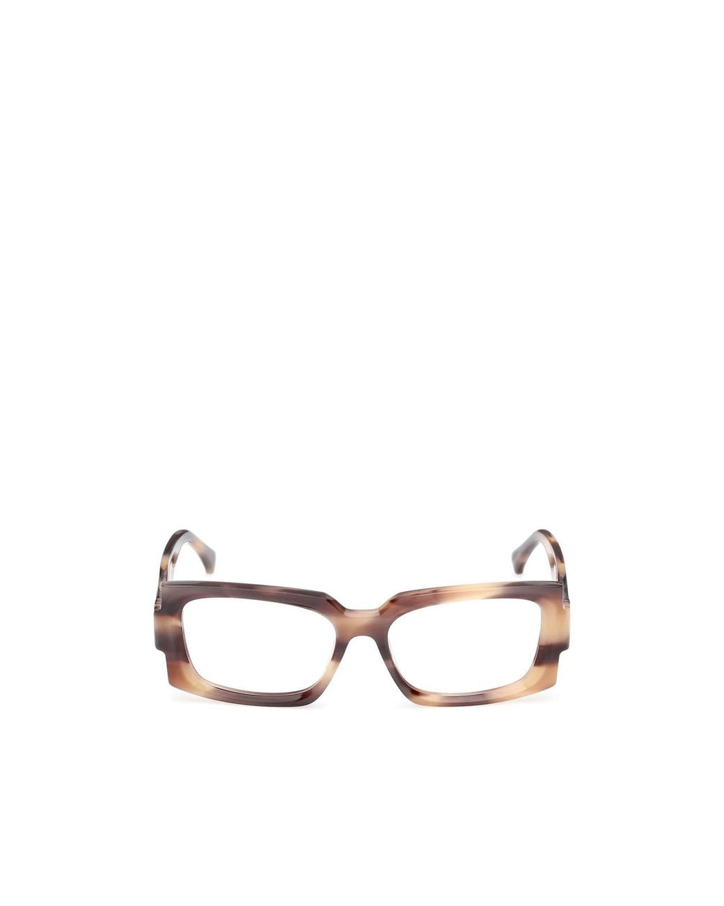Max Mara White Rectangle-Frame Glasses