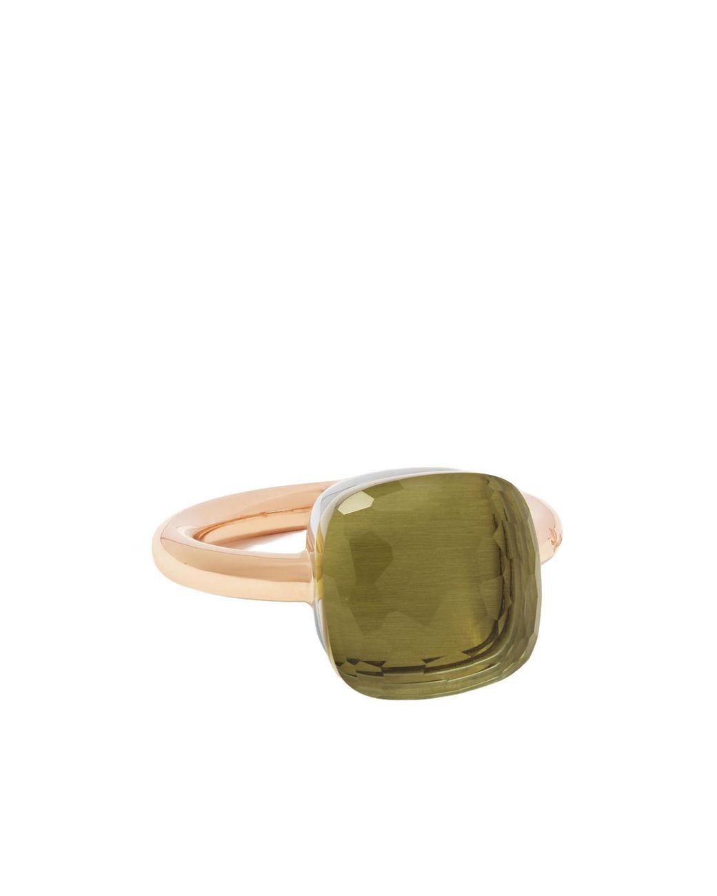 Pomellato Multicolor 18-Karat Rose Prasiolite Ring