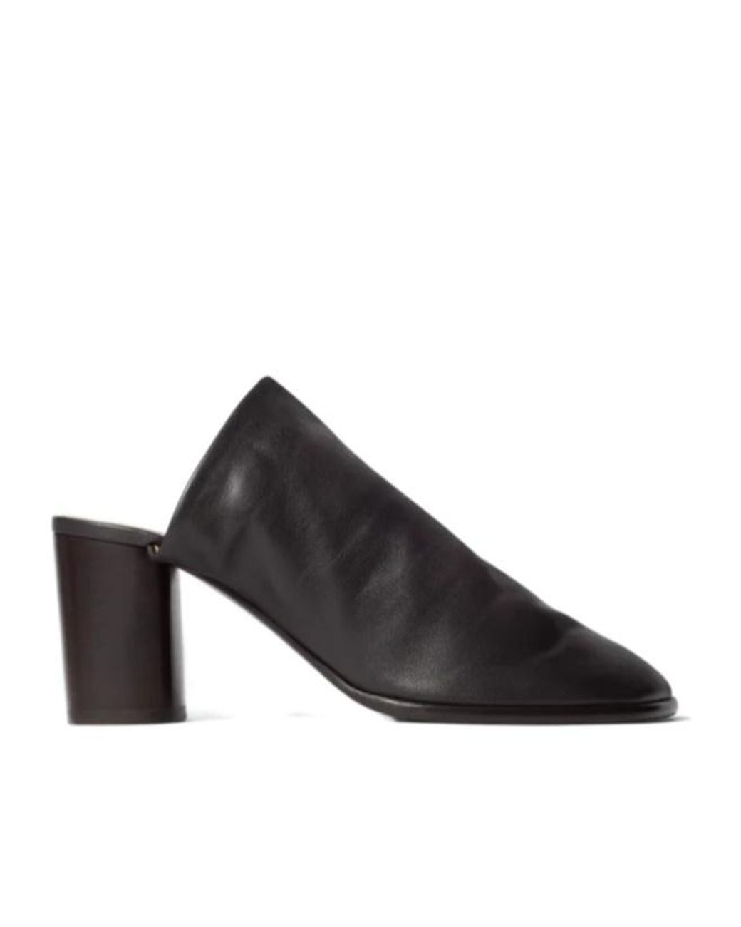 Lemaire Black Glove Block Heel Mules