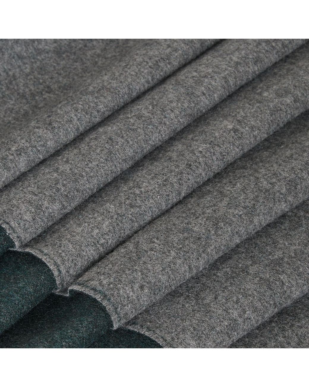 Fendi Gray Ff Motif Fringed-Edge Scarf for men