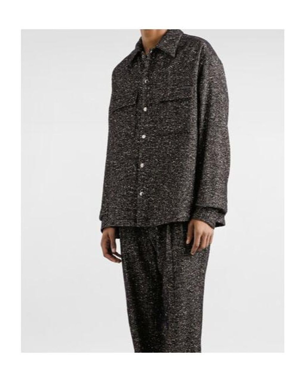 Dolce & Gabbana Black Virgin Wool-Blend Shirt for men