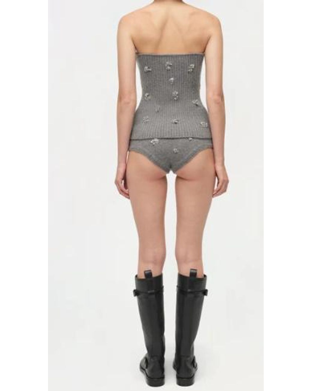 Jonathan Simkhai Gray Knit Shorts