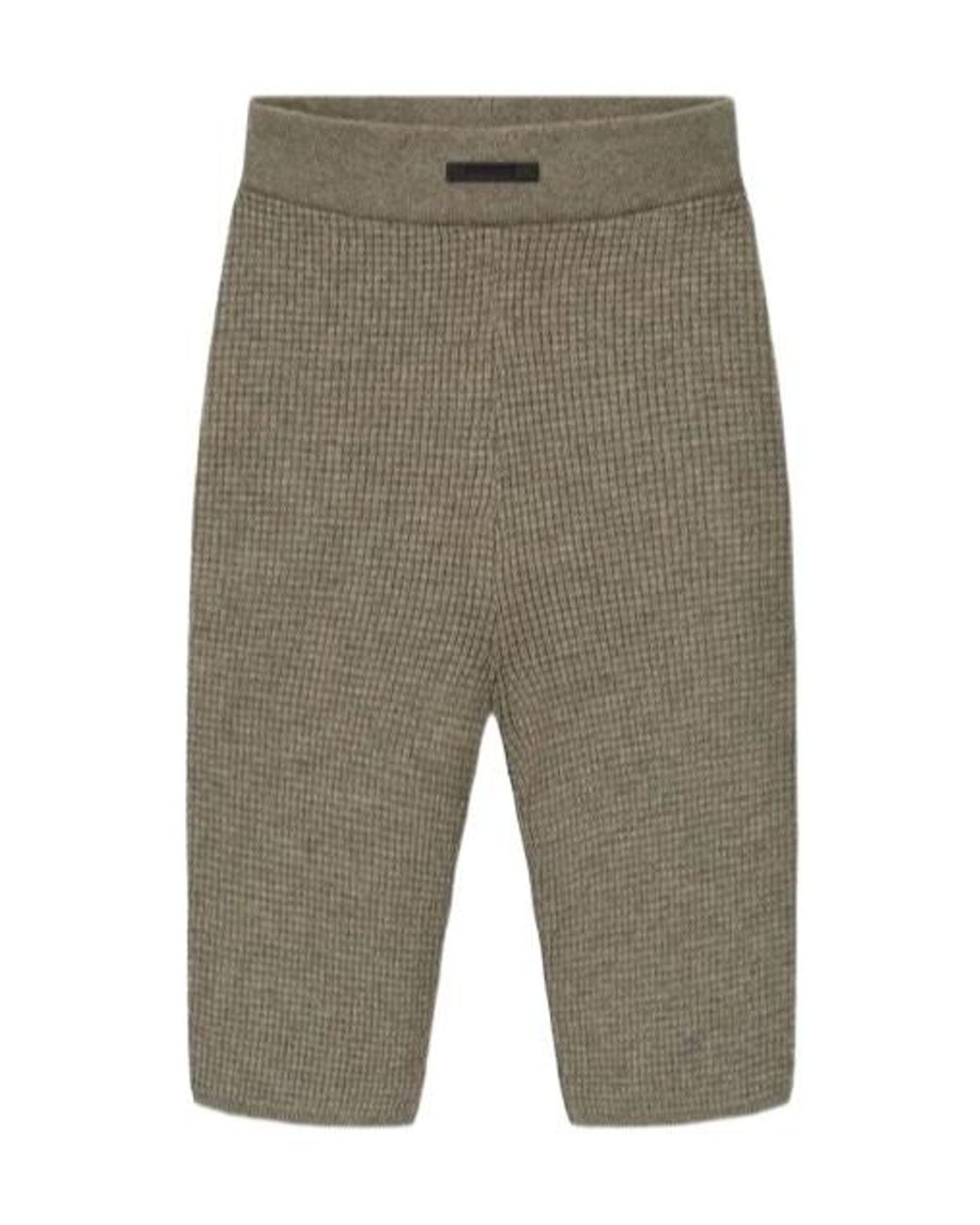 Fear Of God Gray Logo Patch Ribbed Shorts
