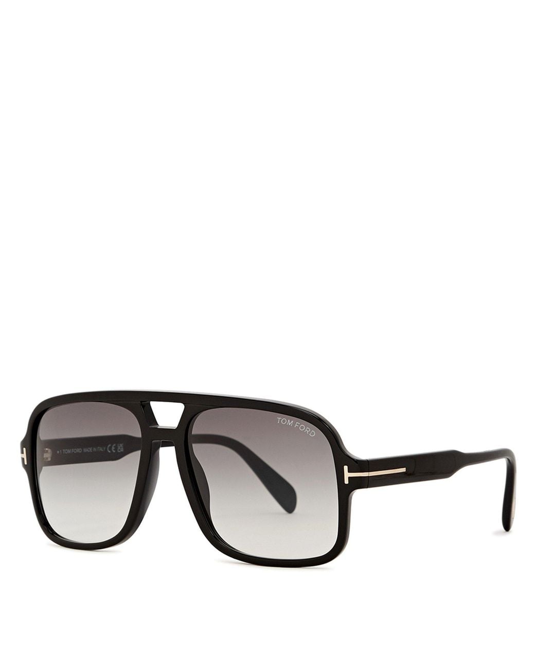 Tom Ford Metallic Double-Beam Large-Square Frame Sunglasses for men