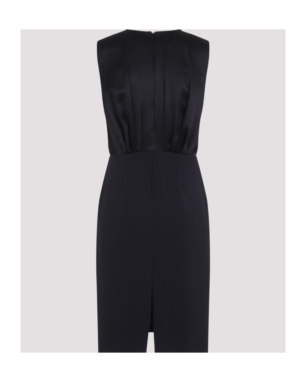 Max Mara Black Pianoforte V-Neck Sleeveless Dress