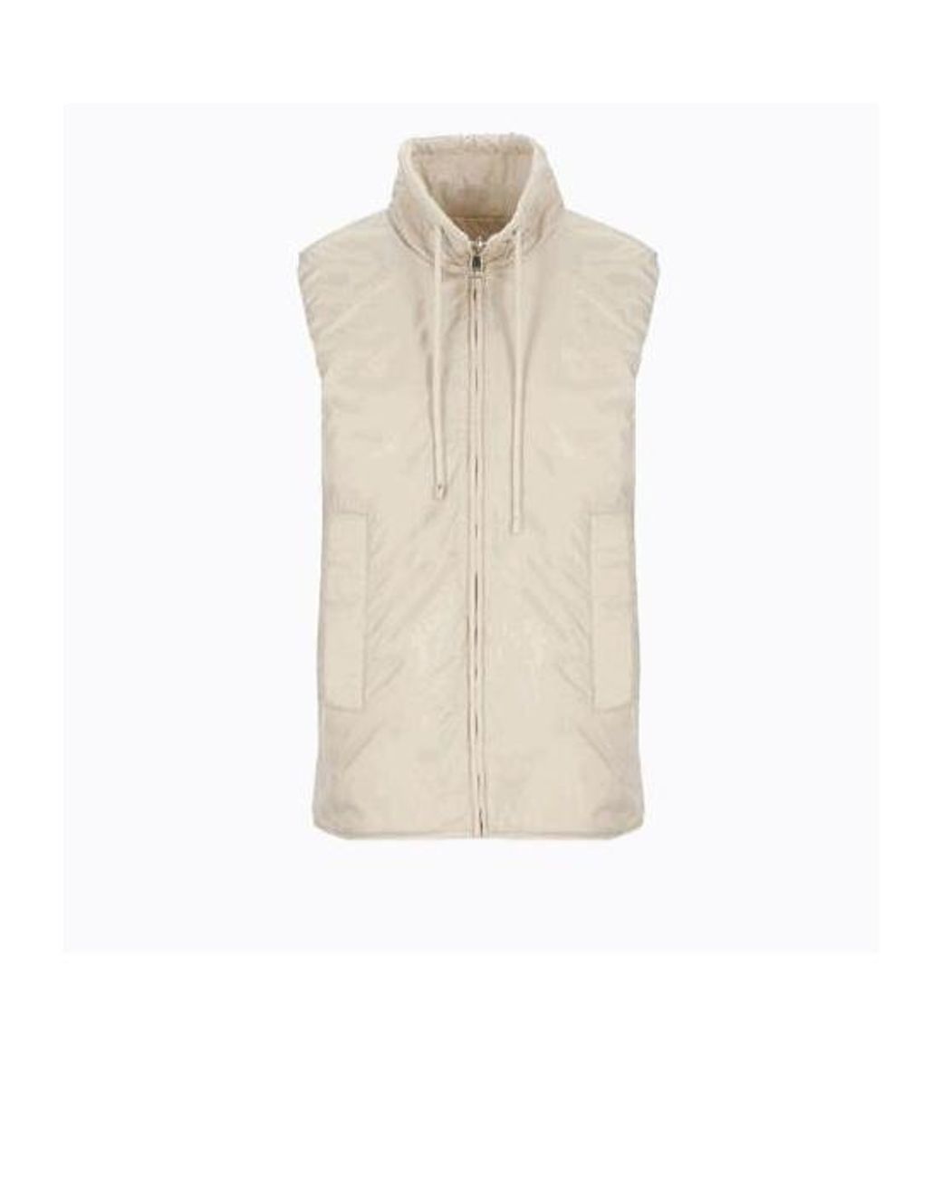 Weekend by Maxmara White Yoro Zip-Up Drawstring Gilet