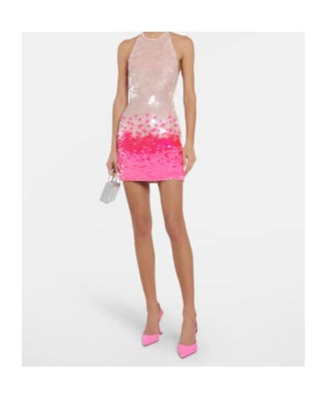 David Koma Pink Gradient Sequin Minidress