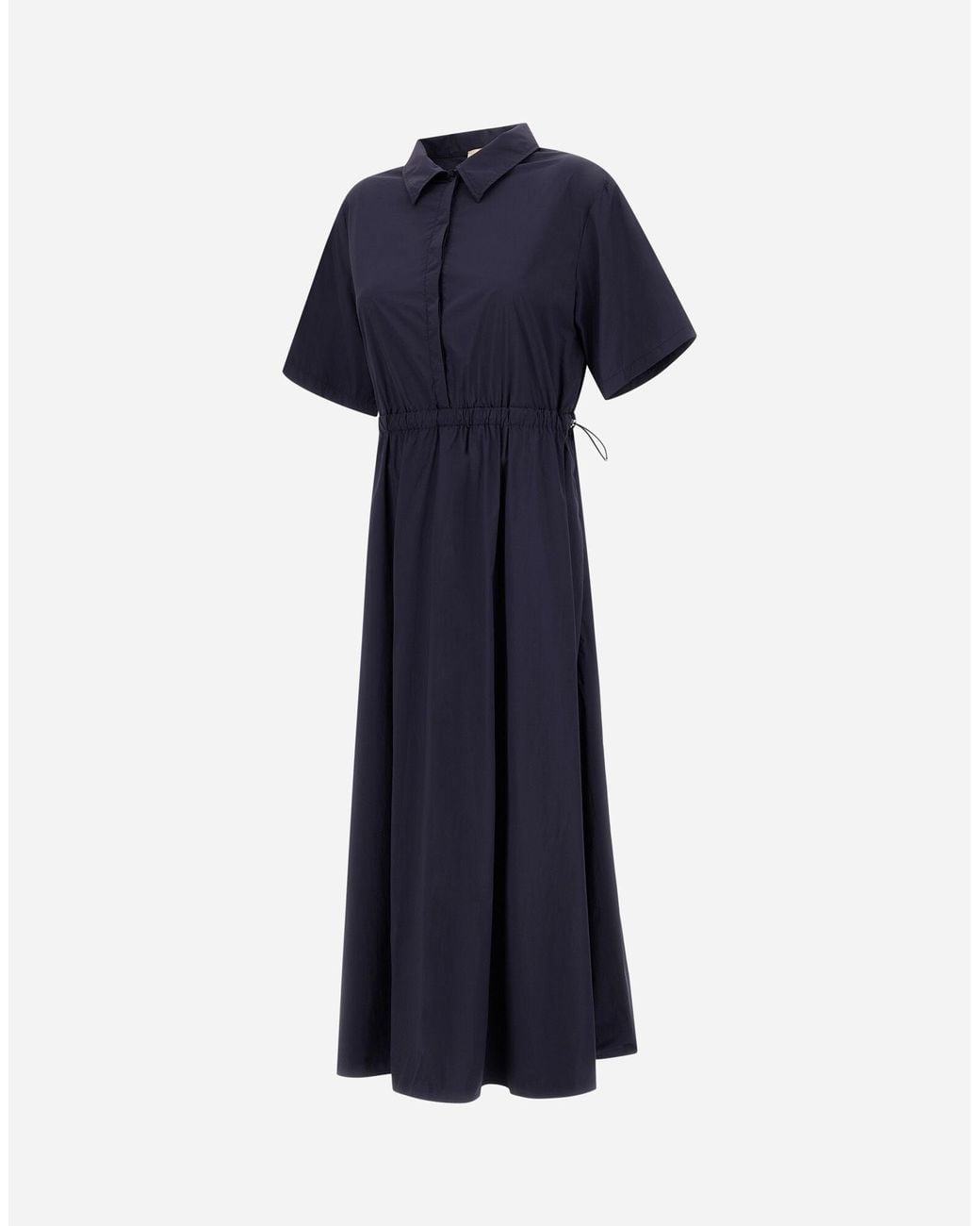 Herno Blue Drawstring Shirt Dress